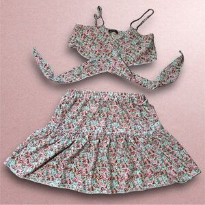Floral Skirt & Top Set
